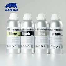 WANHAO 워터워셔블 레진-SLA DLP용 레진(1000ml), 클리어