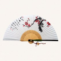 전주부채공방 [명품가죽 합죽선] 매화 무형문화재선, 1개