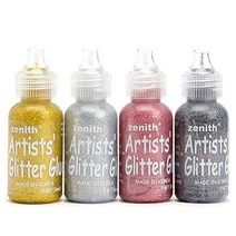 [제니스] 글리터젤 36ml 낱색 색상선택 - POP재료 반짝이젤 POP 글리터겔 페이스페인팅 반짝이풀, 02.실버