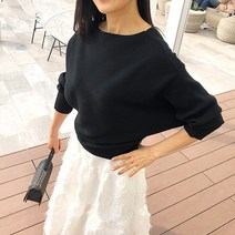 앨리앤유 가오리 핏 보트넥 니트 스웨터 3컬러