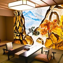 프렌체 맞춤제작 30가지 동양디자인 UV프린팅 포인트벽지, 디자인28