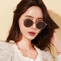 더브릴레 슬림 뿔테 다각형 오버사이즈 선글라스