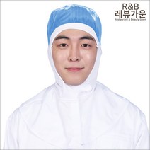 레뷰가운 CA81 식품위생모 벨크로 방진 위생모자 마스크걸이 위생검사 제약 연구소 공장 작업, CA81_블루M