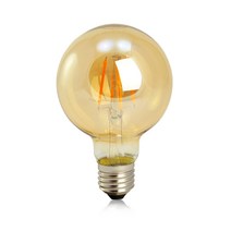 에디슨전구 LED 필라멘트 ST64 G80 G95 G125 A60 G45 볼전구 막대전구, G80 4W 전구색 (볼전구), 1개