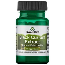 스완슨 블랙 커런트 추출물 200mg 베지 캡, 30개입, 1개, 30정