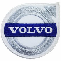 와펜 D723 - VOLVO 로고 화이트 마크 패치