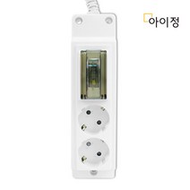 현대일렉트릭 고용량 멀티탭 과부하차단 멀티콘센트 에어컨용 4000W, 2구 10M (누전)