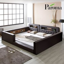 파로마 럭키 LED 수납 범퍼형 패밀리침대, 9-1.럭키 범퍼형 패밀리침대-프레임만_초코브라운