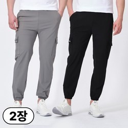 필드웍스 1+1 남성 여름용 아이스 카고 조거팬츠 쿨 스판 냉감바지