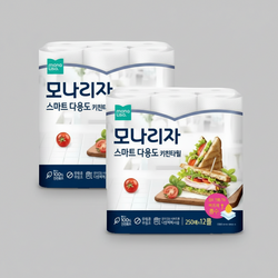 모나리자 스마트 다용도 키친타월 250매 4롤 3팩