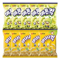농심 바나나킥 75g+메론킥 60gx각5개(총10개)