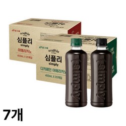 아카페라 심플리 무라벨 아메리카노 400ml 20p + 디카페인 아메리카노 400ml 20p