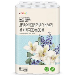 코멧 순백 3겹 라벤더 바닐라 롤화장지, 가성비 최고의 선택!