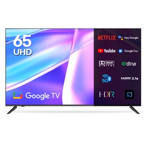 이노스 4K UHD LED 구글 TV 제로베젤 스마트 티비, 164cm(65인치), S6501KU, 스탠드형, 고객직접설치