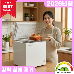 신영전자 소형 김치냉장고 저소음 1등급 뚜껑형 냉동고 겸용 자취방 원룸 1인가구 기숙사, E-145L