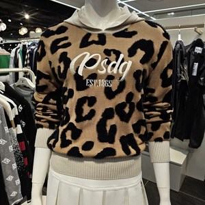 파사디골프 여성 가을 겨울 셔닐사 믹스 JQD후드티 밑단시보리 두툼한 티셔츠 오버핏 부드럽고 따뜻한 인기 모자 티셔츠 P24FKP320M