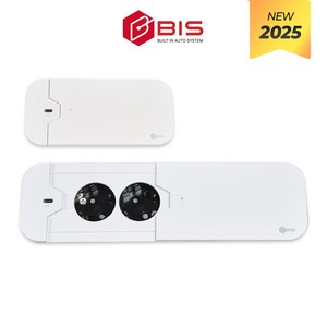 BIS 씬슬라이딩 콘센트 2구, 화이트, 빌트인 매립형 USB C타입…