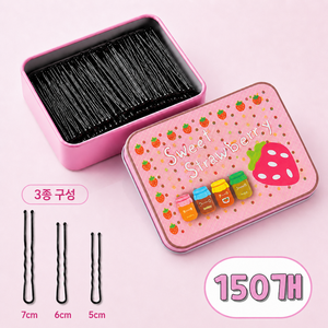 플랜모아 헤어 U자핀 150개+케이스