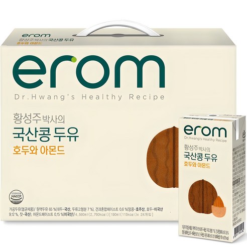 이롬 황성주 박사의 국산콩 두유 호두 아몬드