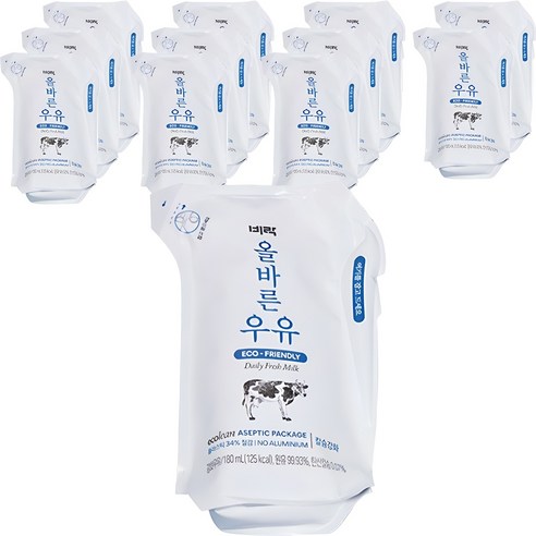 비락 올바른 우유