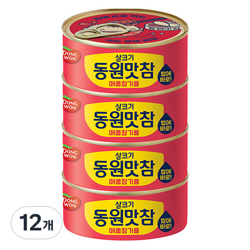동원 살코기 맛참 매콤참기름, 135g, 12개