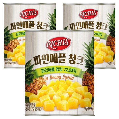 리치스 파인애플 청크 통조림