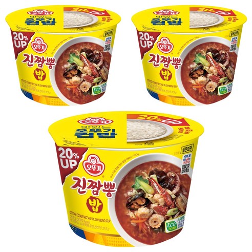 [로켓프레시] 오뚜기 컵밥 증량 진짬뽕밥