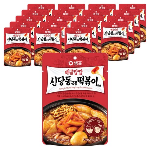 샘표 매콤칼칼 신당동 국물 떡볶이 양념, 180g, 20개