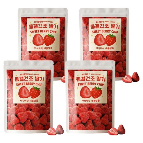 비니플랑센 동결건조 딸기스윗베리칩, 110g, 4개