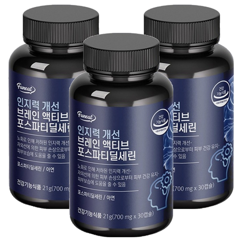 퍼니트 인지력 개선 브레인 액티브 포스파티딜세린 21g, 30정, 3개