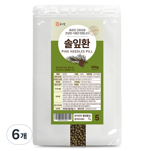 윤고집 솔잎환, 500g, 6개