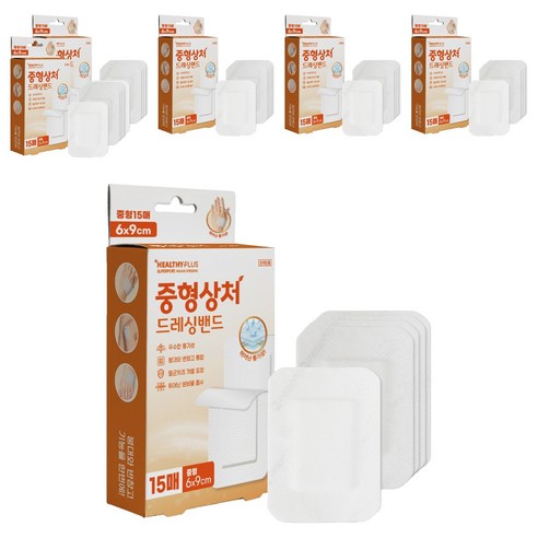 밴드골드 헬씨플러스 중형상처 드레싱밴드, 15개입, 6개