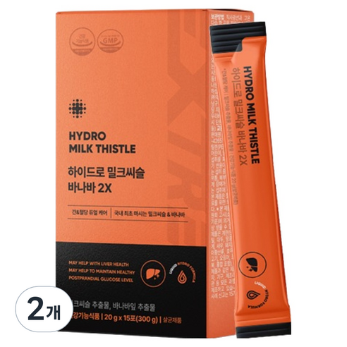 익스트림 하이드로 밀크씨슬 바나바 2X 15p, 300g, 2개