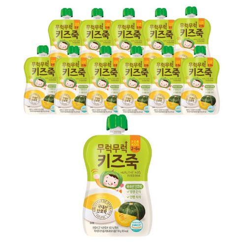 이유케어스 무럭무럭 키즈죽, 단호박, 12개, 100g