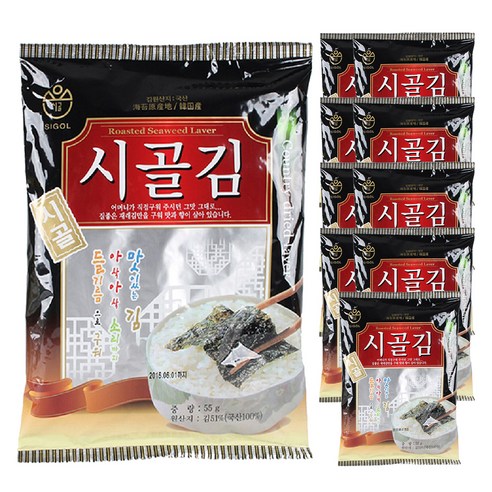 시골 시골김 전장김 은, 55g, 10개