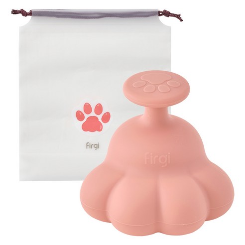 퍼기 실리콘 등 두드리기 아기 트림유도 꾹꾹이 + 파우치 세트, 베리핑크, 1ml, 1세트