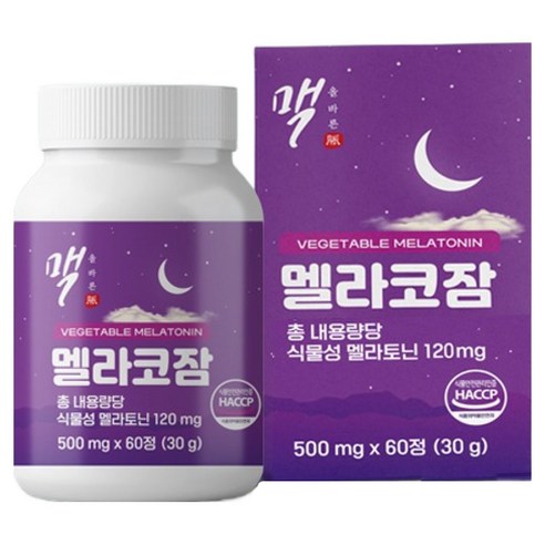 올바른맥 식물성 멜라토닌 멜라코잠 60정