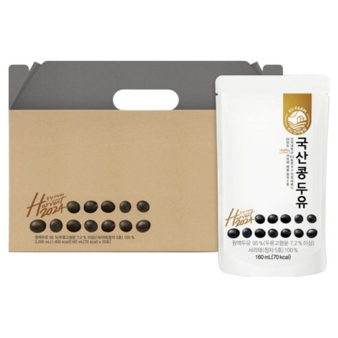 건국유업 국산콩두유, 20개, 160ml, 단일상품