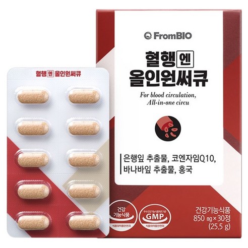 프롬바이오 혈행엔 올인원써큐 25.5g, 30정, 1개