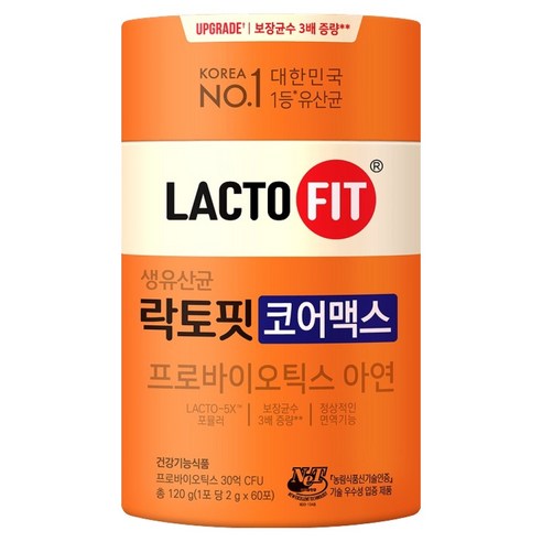 종근당건강 락토핏 맥스19 생유산균 프로바이오틱스 아연