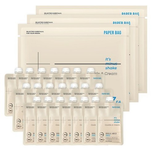 페이퍼백 마이너스 쉐이크 쿠앤크 7p, 280g, 3개