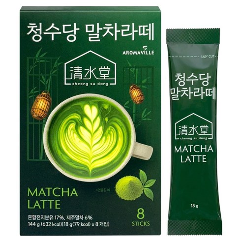 청수당 말차라떼, 18g, 8개입, 1개