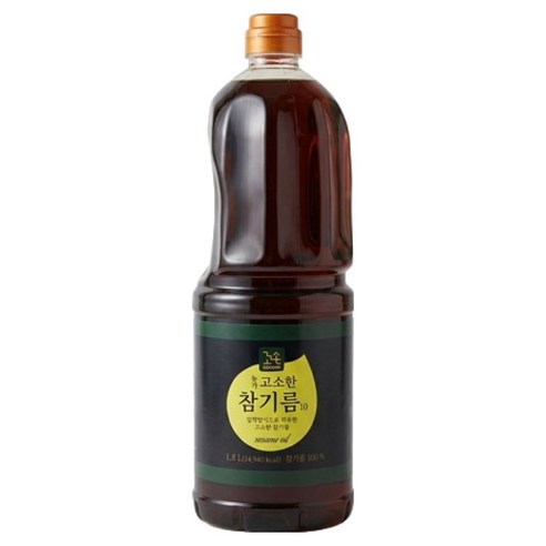 꼬손 청양식품 농가 고소한 참기름10 대용량 업소용, 1.8L, 1개
