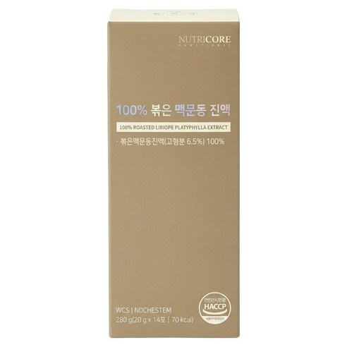 뉴트리코어 100% 볶은 맥문동 진액 14p, 280g, 1개