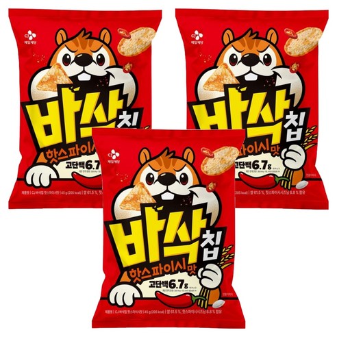 CJ 바삭칩 핫스파이시맛 고단백 쌀과자