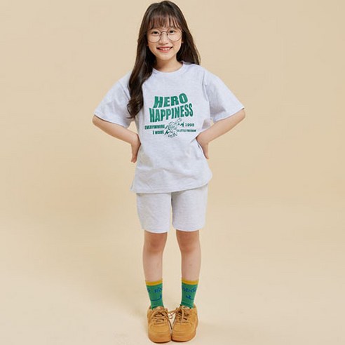 바브키즈 아동용 통기성 히어로 상하의 세트