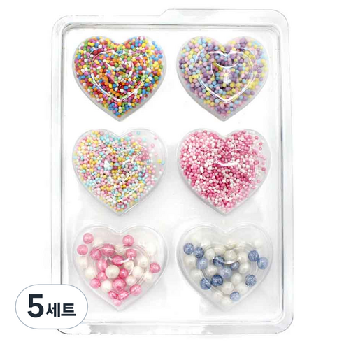 이홈베이킹 슈가스프링클 구슬 트윙클 6종 세트, 20g, 5세트