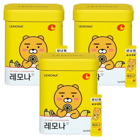 레모나 카카오 프렌즈 에디션 틴케이스 랜덤발송 50p, 100g, 3개