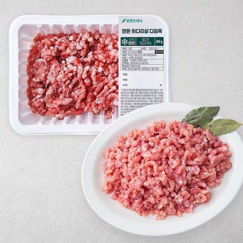 가지와 함께 볶아 덮밥의 단백질과 감칠맛을 채워주는 냉장 다짐육입니다. 소량 집밥에 쓰기 좋습니다. - 1