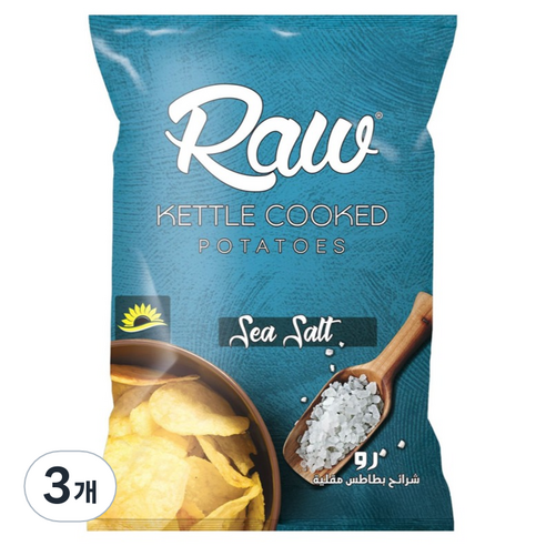 Raw 감자칩 씨솔트, 38g, 3개